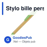 Stylo bille personnalisable coloré en bambou et paille de blé avec logo - Miniature 3