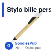 Stylo bille personnalisable coloré en bambou et paille de blé avec logo - Miniature 5