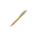 Variante Gris - Stylo bille personnalisable coloré en bambou et paille de blé avec logo