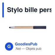 Stylo bille personnalisable en bambou et plastique avec logo - Miniature 12