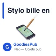 Stylo bille personnalisable en bambou et plastique avec logo - Miniature 7
