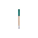 Variante vert - Stylo bille personnalisable en bambou et plastique avec logo