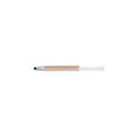 Variante blanc - Stylo bille personnalisable en bambou et plastique avec logo