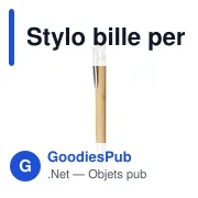 Stylo bille personnalisable en bambou et plastique avec logo - Darren - Miniature 2