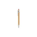 Variante rouge - Stylo bille personnalisable en bambou et plastique avec logo - Darren