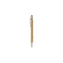 Variante noir - Stylo bille personnalisable en bambou et plastique avec logo - Darren