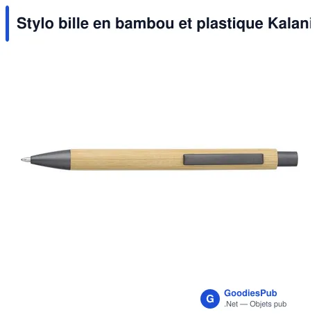 Stylo bille en bambou et plastique Kalani