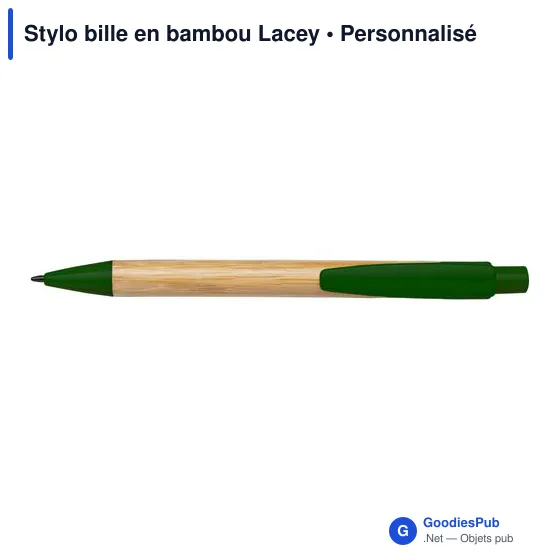 Stylo bille en bambou Lacey - Image 5
