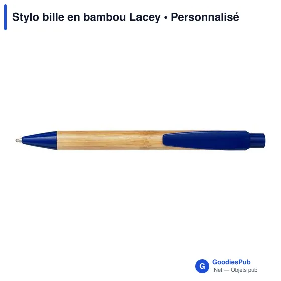 Stylo bille en bambou Lacey - Image 10