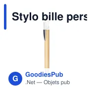 Stylo bille personnalisable en bambou avec logo - Manuela - Miniature 2