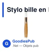 Stylo bille en bambou Meera - Miniature 1