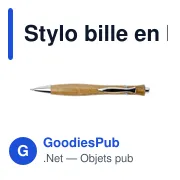 Stylo bille en bambou Meera - Miniature 4