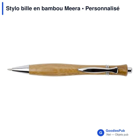 Stylo bille en bambou Meera - Image 4