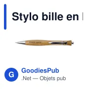Stylo bille en bambou Meera - Miniature 5
