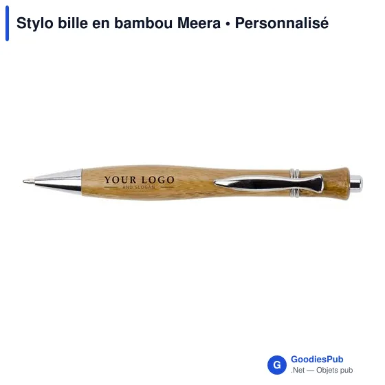 Stylo bille en bambou Meera - Image 5
