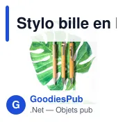 Stylo bille en bambou Meera - Miniature 7