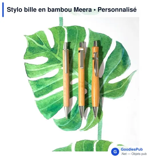 Stylo bille en bambou Meera - Image 7