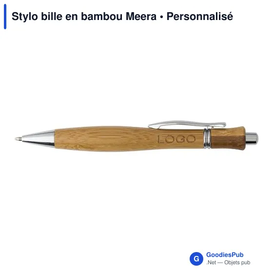 Stylo bille en bambou Meera - Image 8