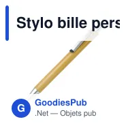 Stylo bille personnalisable en bambou et métal 13,8 cm avec logo - Miniature 2