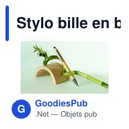 Stylo bille en bambou personnalisable avec logo | Keandre - Miniature 2