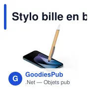 Stylo bille en bambou personnalisable avec logo | Keandre - Miniature 4