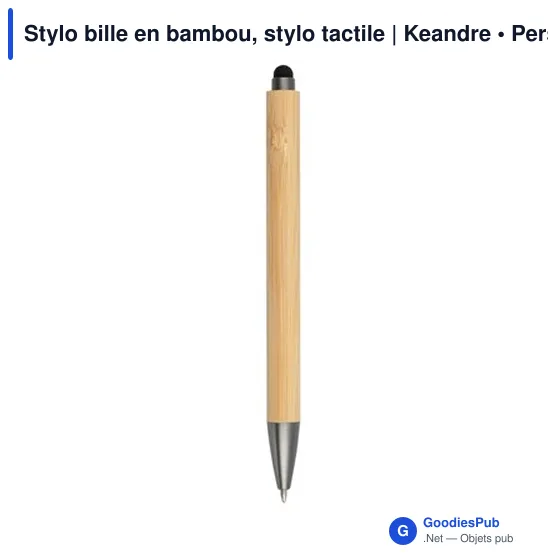 Stylo bille en bambou personnalisable avec logo | Keandre - Image 5