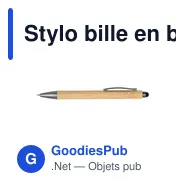 Stylo bille en bambou personnalisable avec logo | Keandre - Miniature 6