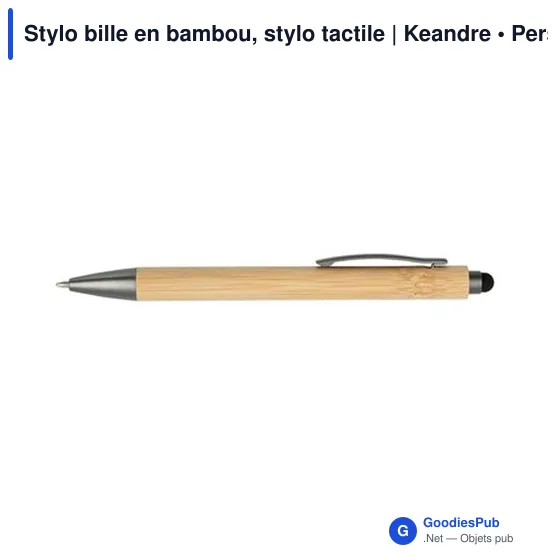 Stylo bille en bambou personnalisable avec logo | Keandre - Image 6