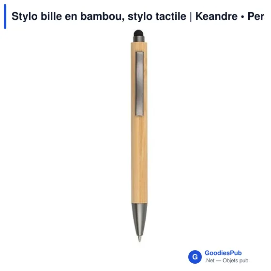 Stylo bille en bambou personnalisable avec logo | Keandre - Image 7