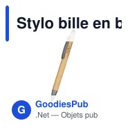 Stylo bille en bambou personnalisable avec logo | Keandre - Miniature 8