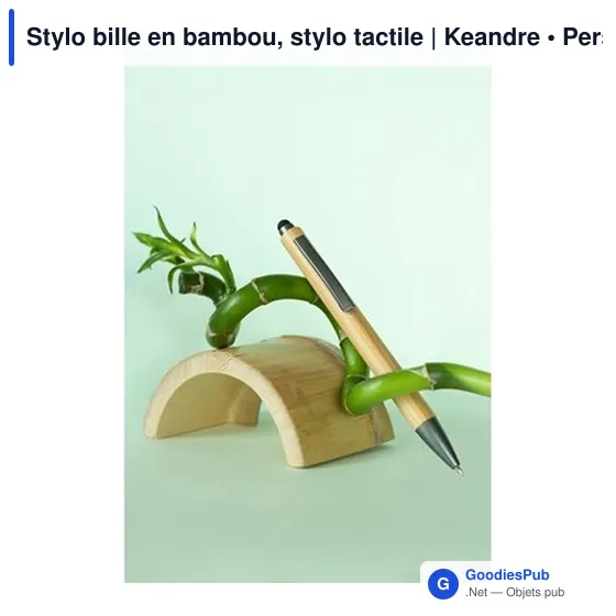 Stylo bille en bambou personnalisable avec logo | Keandre - Image 9