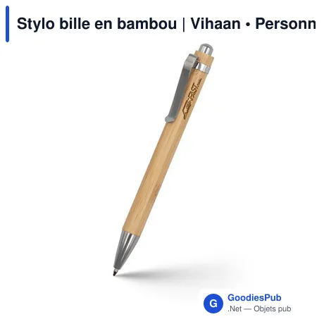 Stylo bille en bambou | Vihaan