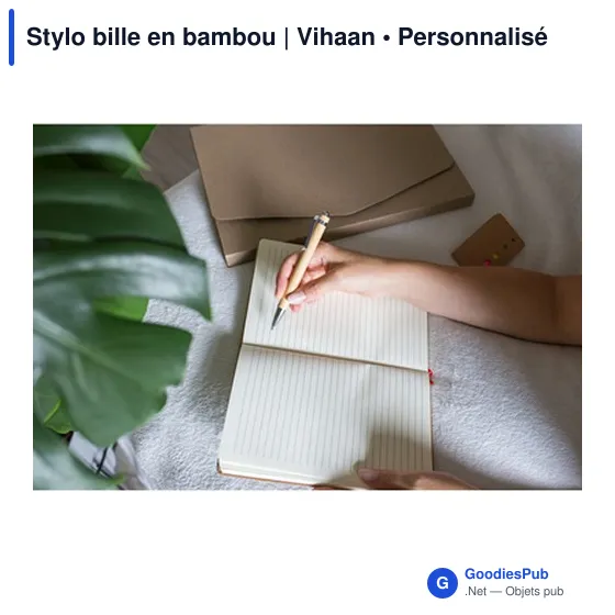 Stylo bille en bambou | Vihaan - Image 2