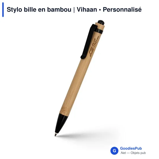 Stylo bille en bambou | Vihaan - Image 12