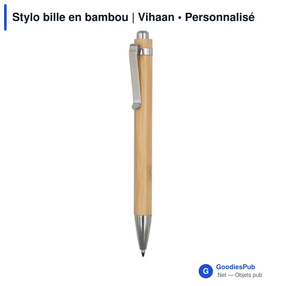 Stylo bille en bambou | Vihaan - Image 4