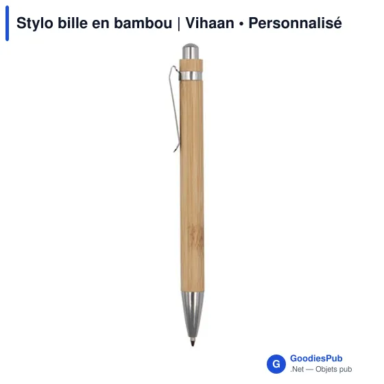 Stylo bille en bambou | Vihaan - Image 5