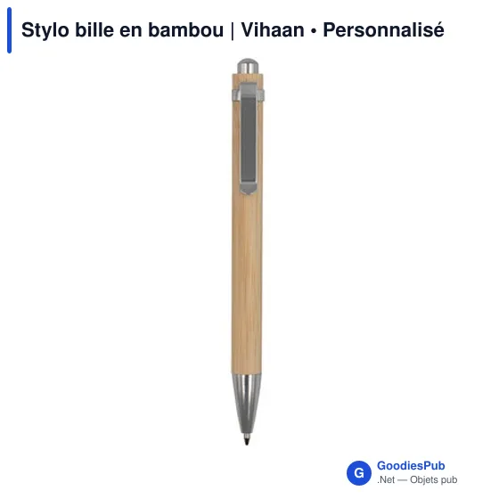 Stylo bille en bambou | Vihaan - Image 6