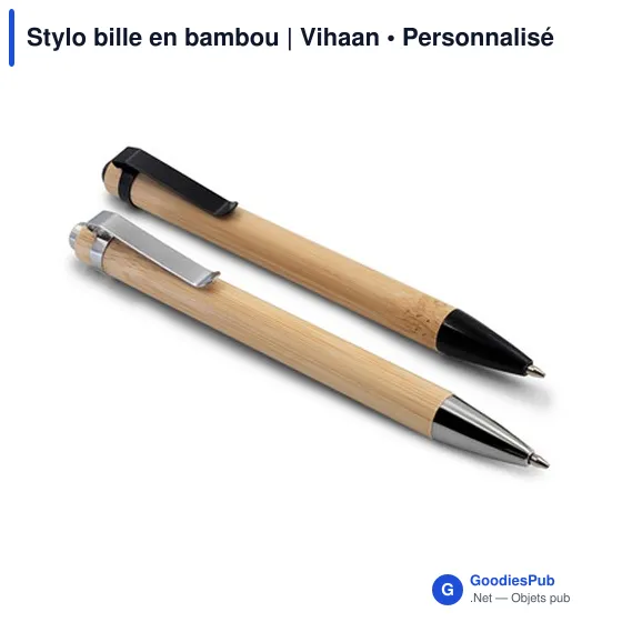 Stylo bille en bambou | Vihaan - Image 7