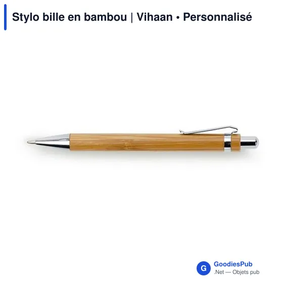 Stylo bille en bambou | Vihaan - Image 10