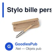 Stylo bille personnalisable en bois de hêtre avec logo - Tobias - Miniature 2
