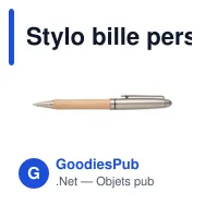 Stylo bille personnalisable en bois de hêtre avec logo - Tobias - Miniature 4