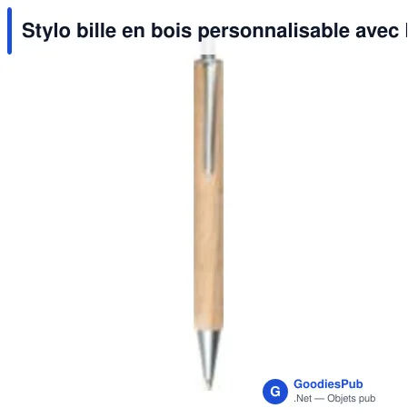 Stylo bille en bois personnalisable avec logo - Marissa