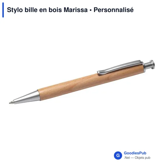 Stylo bille en bois personnalisable avec logo - Marissa - Image 4