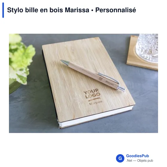 Stylo bille en bois personnalisable avec logo - Marissa - Image 5