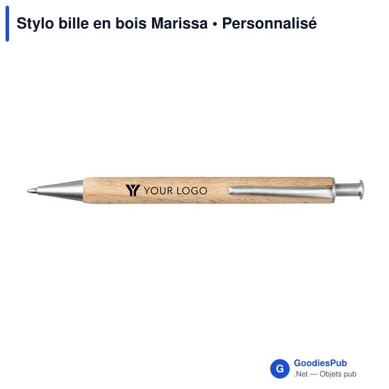 Stylo bille en bois personnalisable avec logo - Marissa - Image 7