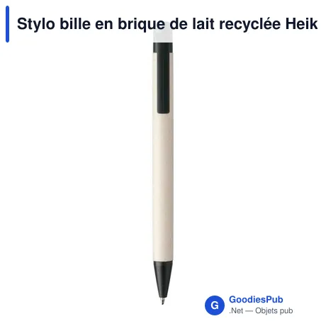 Stylo bille en brique de lait recyclée Heike