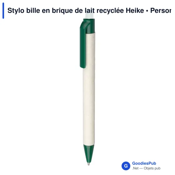 Stylo bille en brique de lait recyclée Heike - Image 2