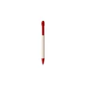 Variante rouge - Stylo bille en brique de lait recyclée Heike