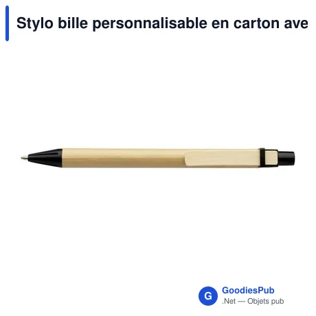 Stylo bille personnalisable en carton avec logo - Peter