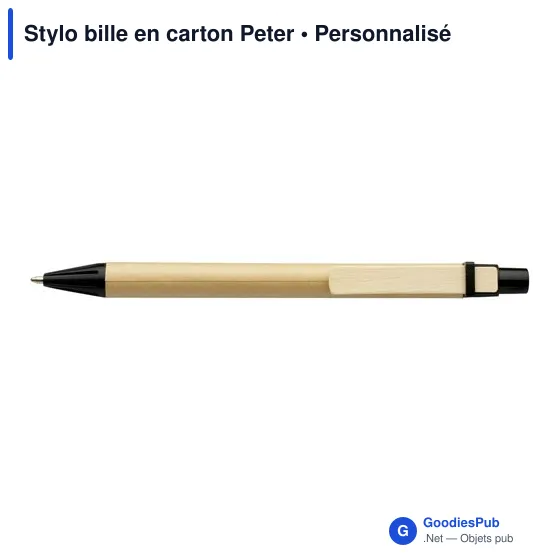 Stylo bille personnalisable en carton avec logo - Peter - Image 11